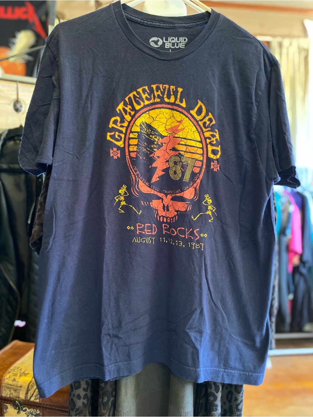 Liquid Blue Grateful Dead Red Rocks Graphic Tee August 11, 12, 13, 1989